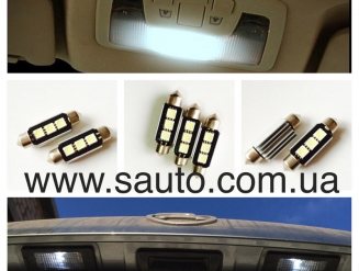 Лампа c5w светодиодная для подсветки номера автомобиля 3 LED